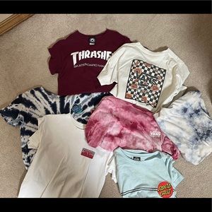 LOT of Santa Cruz, Trasher, and Vans